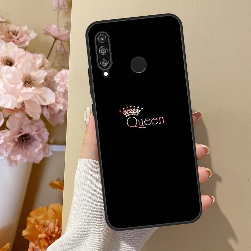Queen King Crown For Huawei Nova 11 Pro 9 10 SE Y70 Y60 Y90 Y61 Y91 Y73 Y72 12s 12i 11i 8i P30 P40 Lite Case