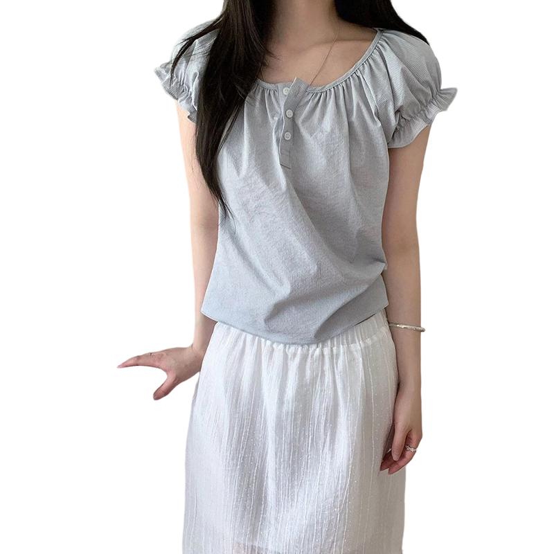 La Chapelle Women s French Style Short Sleeve T-shirt One Size (Fits 45-60 kg)