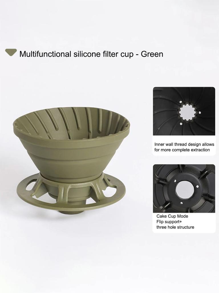 Collapsible Coffee Filter Portable Silicone Drip Coffee Tea Holder Funnel Basket Reusable Tea Pot Cake Cup Coffee Filter Dripper