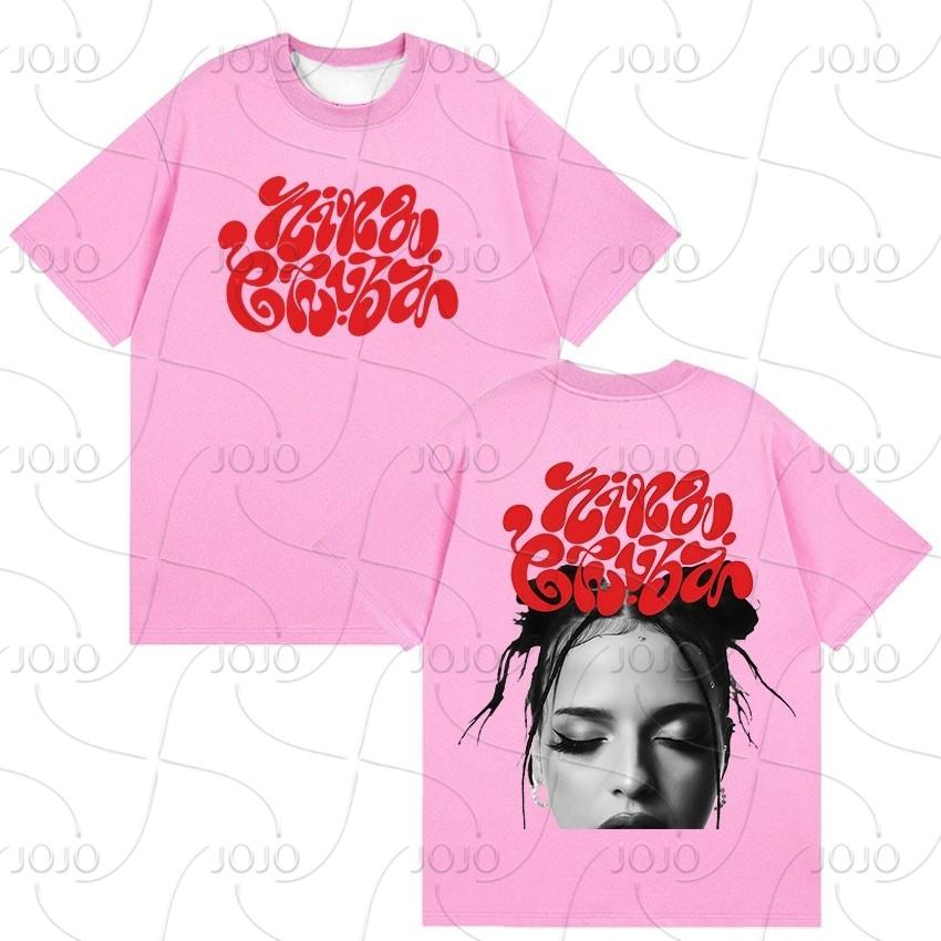 Nina Chuba Gira del Álbum 2025 Camiseta Estampada Hombre Mujer Ropa Hip Hop Camisetas de Manga Corta Moda Retro Camiseta Oversize