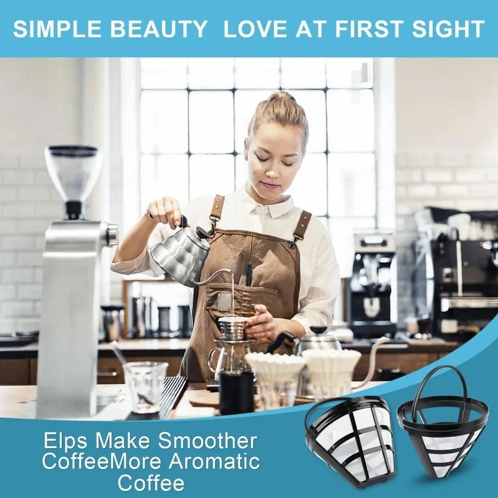 2 Pcs Coffee Filter Universal Permanent Coffee Filters Reusable Coffee Filter with Handle