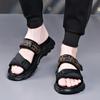 Fashion Men's Platform Sandals Fashion Causal Outwear Summer New Designer Shoes Male Lycra Outwear Luxury Slippers for Men