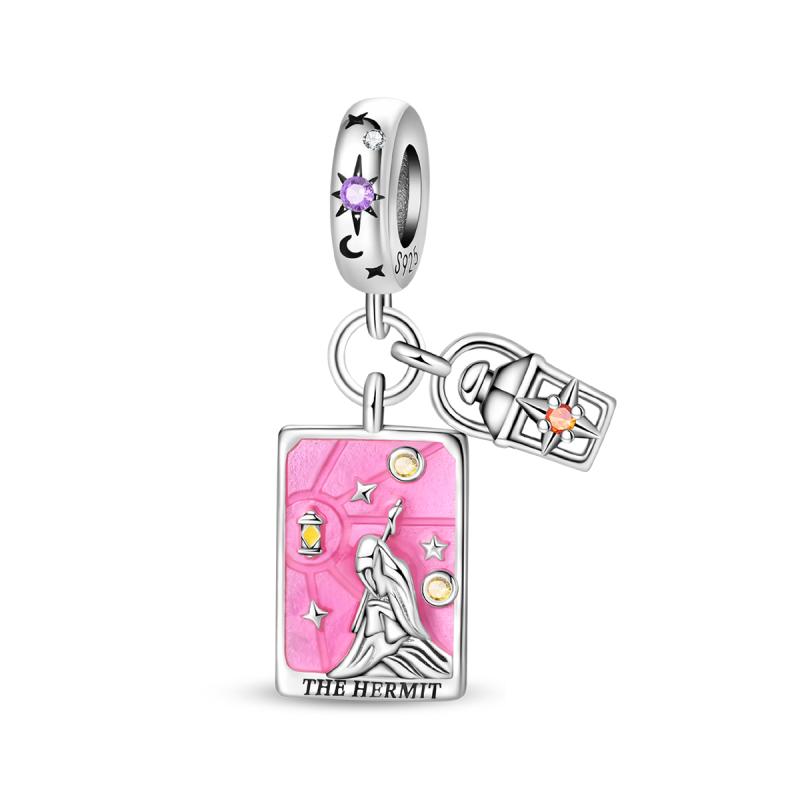 Kupfer Große Arkana Kleine Arkana Tarotkarten Anhänger Charm Passend für Original DIY Armband Halskette Geburtstags Schmuck