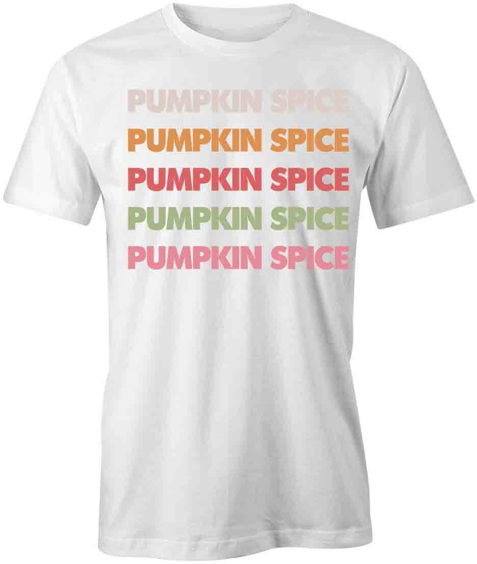 PUMPKIN SPICE TShirt Tee Short-Sleeved Cotton FALL AUTUMN CLOTHING S1WCA483 S
