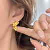 Retro Palace Style Brushed Luster Flower Earrings for Women Light Luxury Charm Fashion Earings Stud Wedding  Gifts