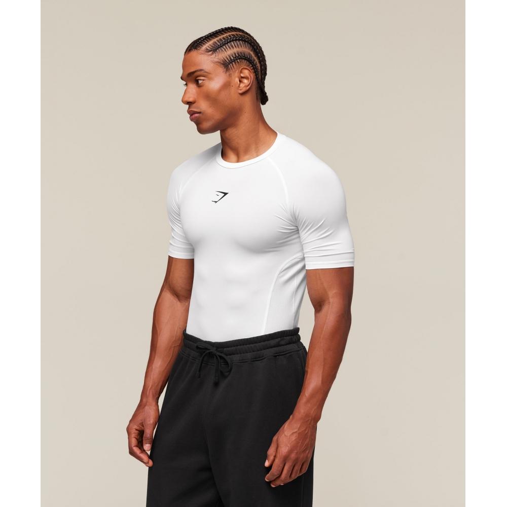 Gymshark ElemenT Baselayer tricou alb A2b4c Wb57