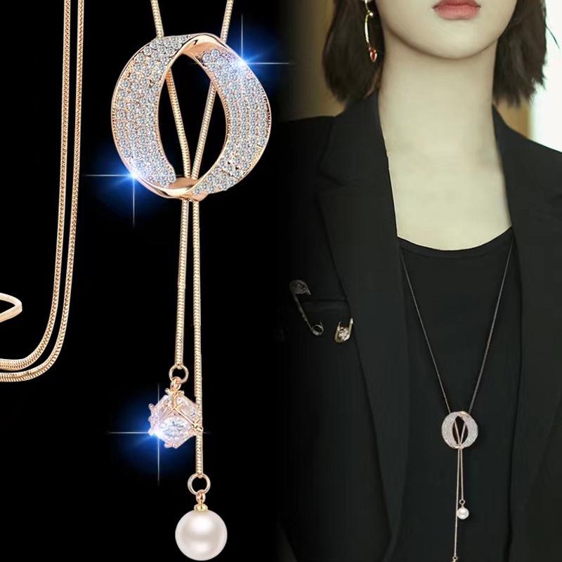 Women s Luxury Tassel Necklace: High-End Sweater Chain for Autumn/Winter