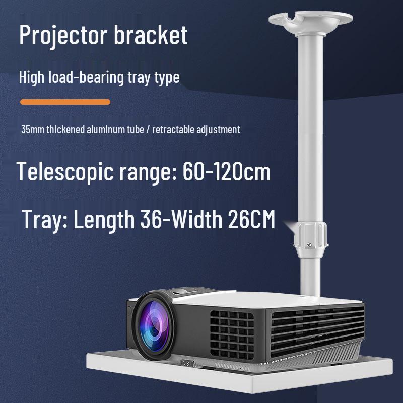 Retractable Wall or Ceiling Projector Mount Shelf
