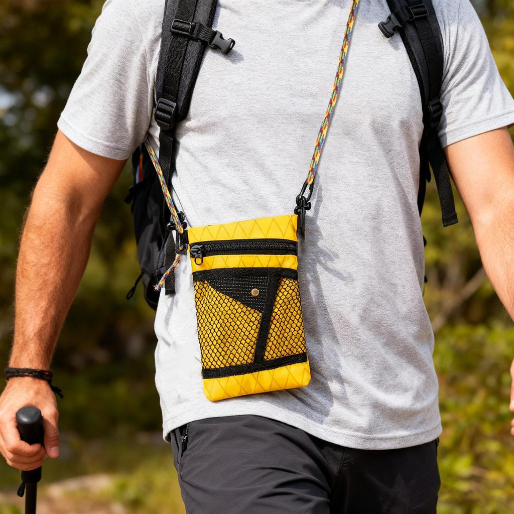 Portable Cell Phone Purse Waterproof Camping Shoulder Pack for Sports Gym Cycling Work Stadium Events School Running