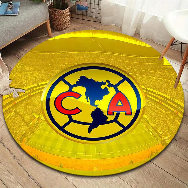 Club America Round Area Rug,Carpet Rug for Living Room Bedroom Sofa Playroom Decor,Non-slip Floor Mat