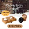 RegiProb Paper Drink Holder for Takeout, Holds 2 Cups (20)