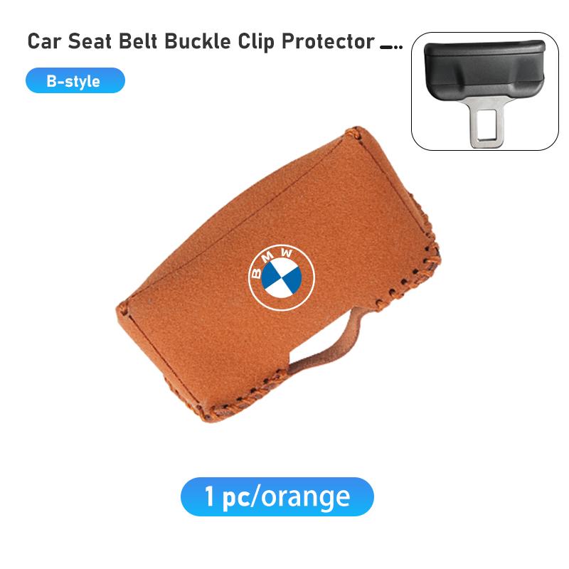 Suede Car Seat Belt Buckle Clip Protector Interior Accessories For BMW E87 E70 E91 E30 G20 E92 E93 E60 E46 E90 G30 E53 X1 FV9