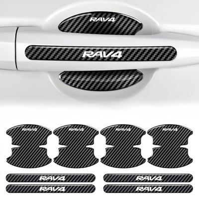 JDFOGO FOR RAV4 Door Handle Protector Door Knob Cover Door Guide Scratch Resistant Car
