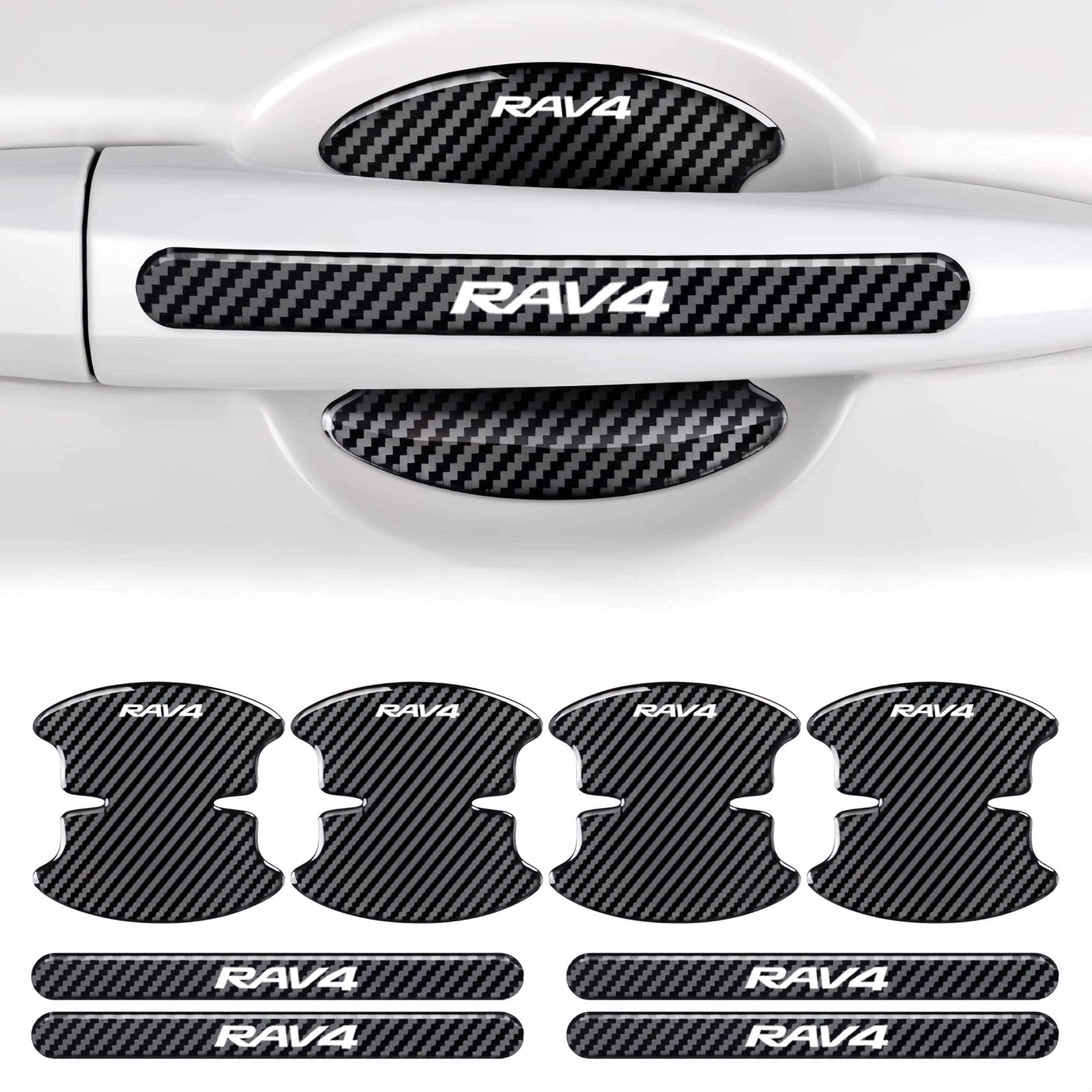 

JDFOGO для RAV4 Защита дверной ручки Накладка на дверную ручку Направляющая двери Устойчивый к царапинам Автомобиль