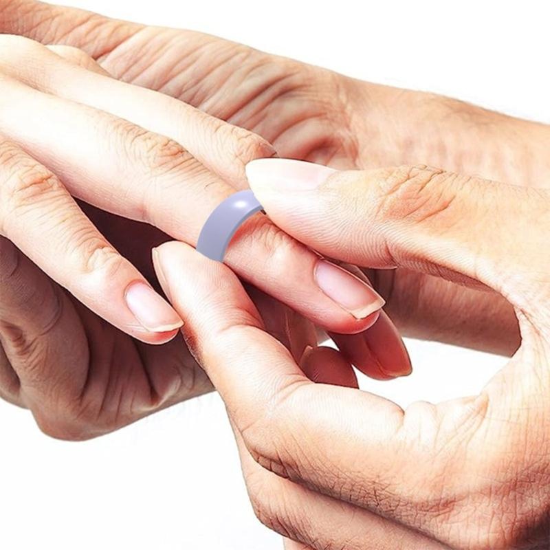 Soft Elastic Silicone Rings Lightweight and Sweatproof Sports Ring for Women Men Waterproof Finger Accessories