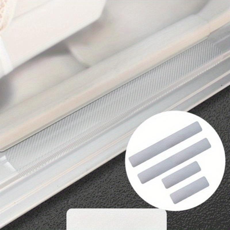 4pcs set Universal Car Stickers Anti Scratch Carbon Fiber Door Decals серебряный