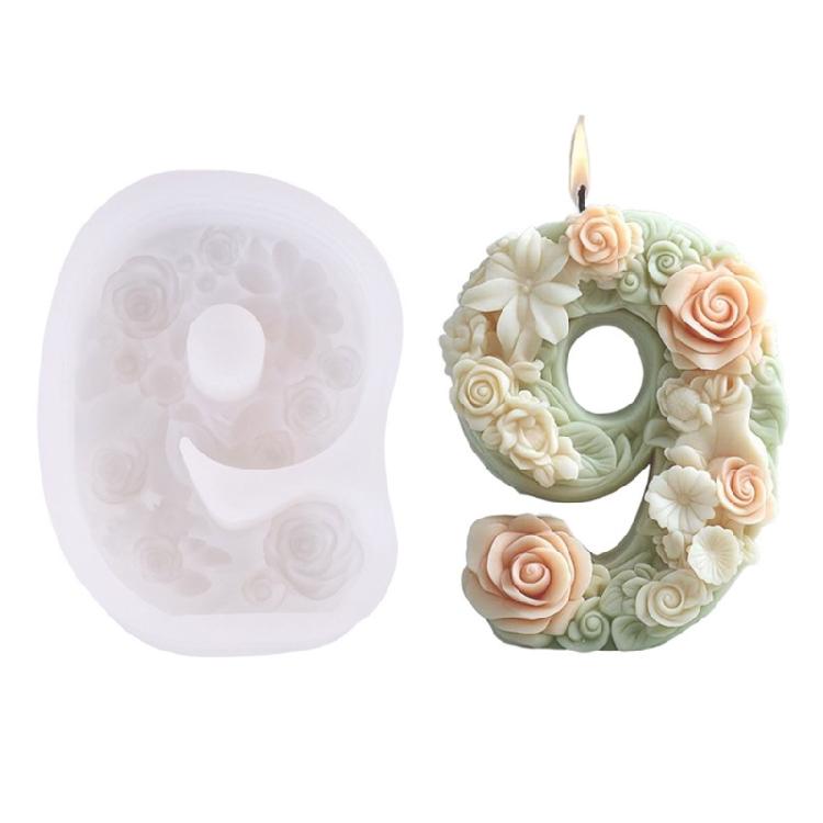 Силиконовые формы 3D Цветы для свечей, мыла, декора, эпоксидной смолы, силиконовые формы с цветами, цифровые силиконовые формы для свечей