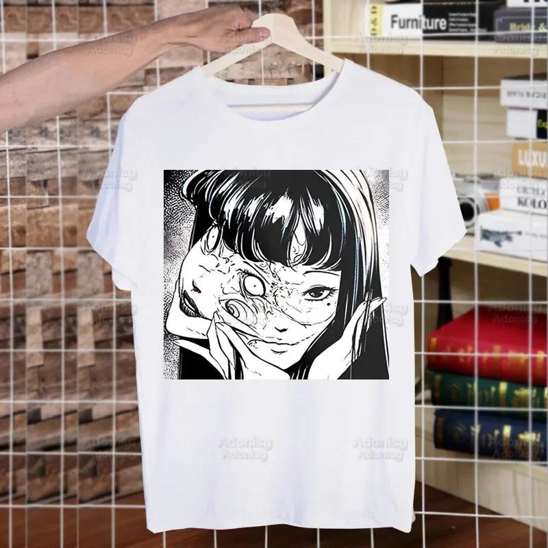 Junji Ito Tomie Shintaro Kago Horror Japan Manga Streetwear T Shirt Harajuku TShirts Short Sleeve Casual T-Shirt Tops Tees