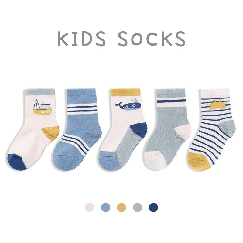 5Pairs/lot Infant Baby Socks Autumn Winter Cotton Socks Lovely Girls Cute Cartoon Flowers Boys Socks Baby Clothes Accessories