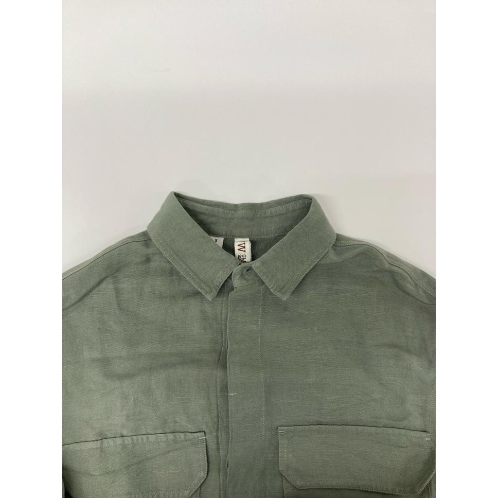 TRADITIONAL WEATHERWEAR Green X IENA Special Order WAIST BELT LONG SHIRT Linen Rayon Belted Long Shirt Dress Dress S khakiUsed