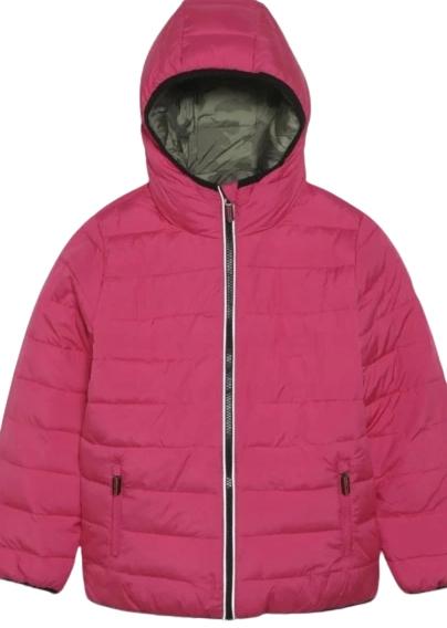Superdry Kurtka Zimowa Dziewczęca Dwustronna Różowa Moro Pikowana 116 0_9