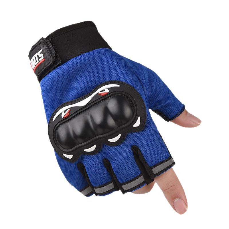 Men's Tactical Motorcycle Gloves - Half & Full-Finger Anti-Fall, Self-Defense, Cycling Protection for Food Delivery Riders.