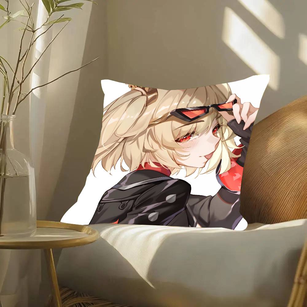 Bernice Animated Game Zenless Zone Zero Pillow Case Fashion Square Pillowcase Bedroom Sofa Room Ins Decoration Leisure