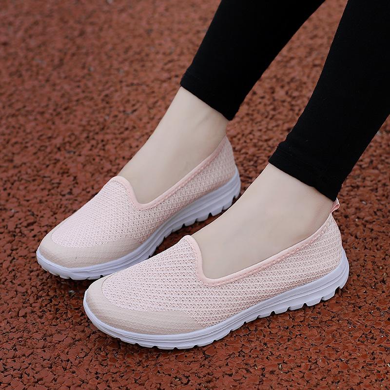 Cloth shoes summer flat shoes casual breathable soft sole comfortable walking shoes