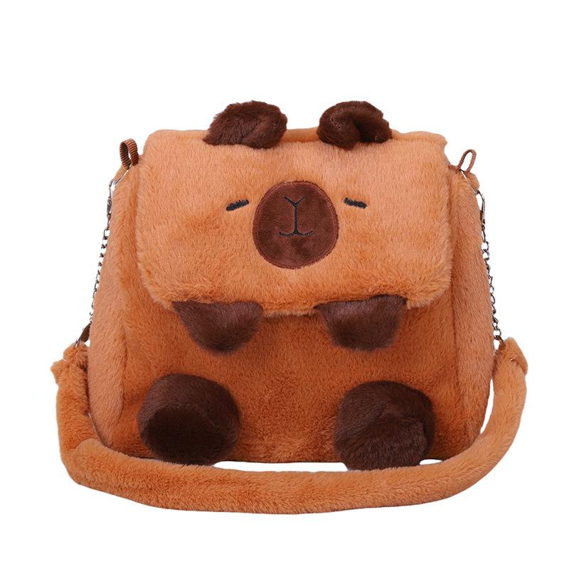 New Cartoon Cute Niche Shoulder Bag Doll Doll Plush Bag Student Commuting Crossbody Backpack Trend