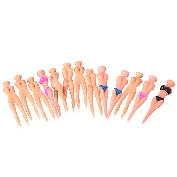 10 Stück Lustige Nackte Dame Golf Tees Kunststoff Golfbälle Halter Ständer Übung Training Golf Tees Bälle Nägel Einfach zu Bedienen