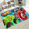 Tappeto Tappetino Decorativo per Tappeto da Arte per Auto da Corsa Giocattolo Hot Wheels a Fumetti per Camera da Letto Soggiorno Divano Casa Zerbino, Tappetino per Pavimento Grande Antiscivolo