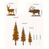 1pc Rustic Metal Spruce Tree and Elk Ornaments - Hunting Decor and Gifts for Christmas and New Year's Decoration