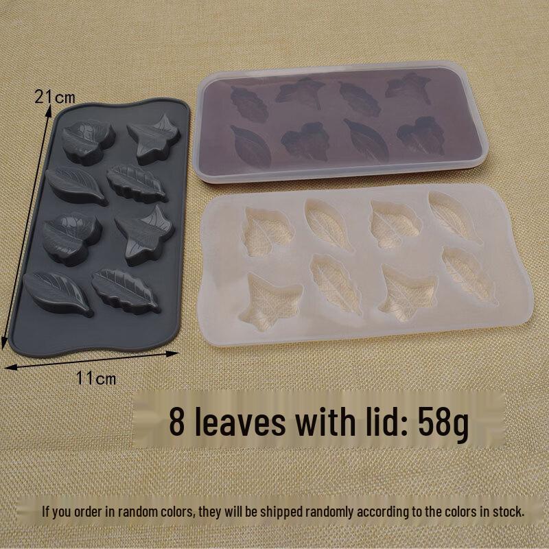 MDNG 8-Cavity Plum Blossom Leaf Silicone Mold with Lid