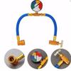 R134a Refrigerant Charging Hose With BPV31 Piercing Valve Piercing Tap Valve Kits Can Tap With Gauge
