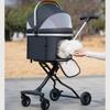 Luxury Pet Stroller Lightweight Foldable Cat Dog Carrier All-in-One Travel Pushcart with Canopy Breathable Design for Dog Seats