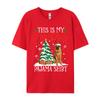 This Is My Christmas Pajama German Shepherd Tshirt Funny Tee Shirt Camisetas Brand Tops T Shirt Male 2024 T Shirt