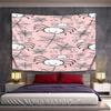 Cute Spider and Webs Pink Tapestry Design Pattern Wall Hanging Tapestry Decorative Tapestry Home Decor for Bedroom and Living Room