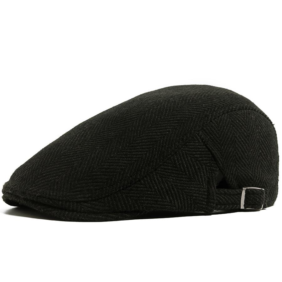 Berretto Lvy a Spina di Pesce Retrò Berretto Piatto Casual da Uomo Autunno Inverno Cappellino da Giornalaio Moda Stile Britannico Cappello Gatsby Con Regolabile