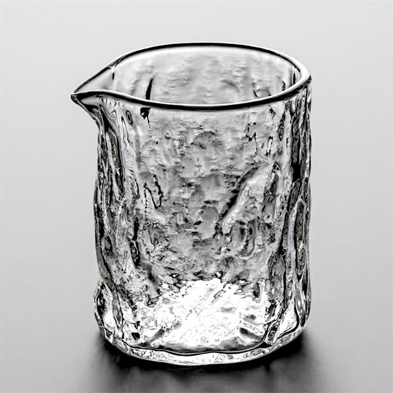 Transparent Uneven Hammer Pattern Glass Fair Cup Tea Mugs Chahai Tea Justice Cup Kung Fu Tea Pitcher Tea Set Accessories Teaware