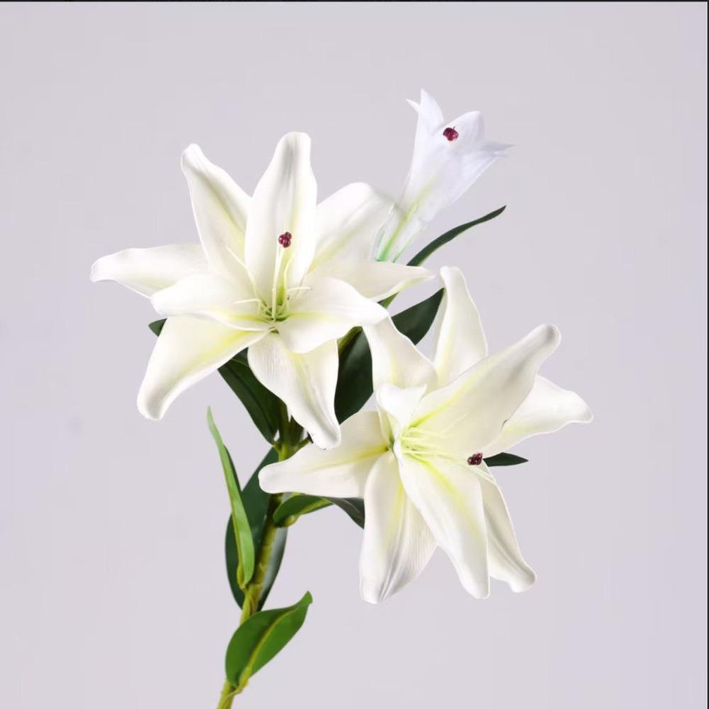 Multicolor Lily Artifiical Flowers Double Layers Simulation Flowers  Home Decoration
