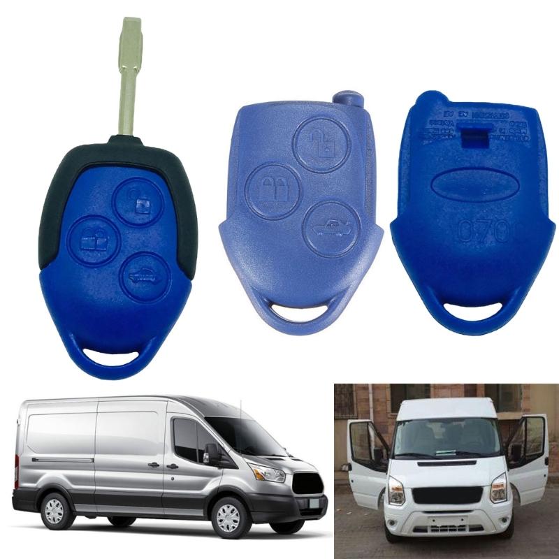 Automobile Blue 3 Button Remote Key Shell Protector For Transit Connect 2006-2014 DIY Replacement Cover