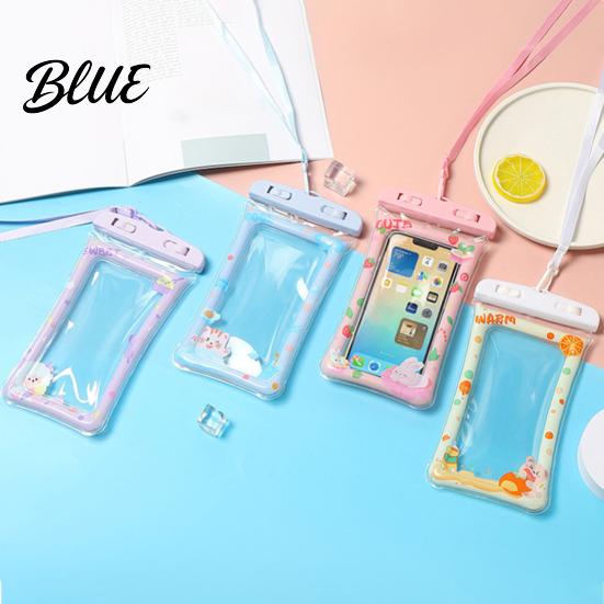 Waterproof Storage Pouch for Valuables Cute Phone with Floating Airbag And Lanyard Clear PVC Cellphone Dry Bag Swimming Beach Snorkeling Holder Pool,