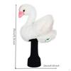 Schwan Golf Schlägerhaube Pelziges Flauschiges Material Driver Schlägerhaube Gesticktes Auge