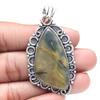 Pendant Newlite Jasper Gemstone Valentine'Day Gift Silver Jewelry 2.5"