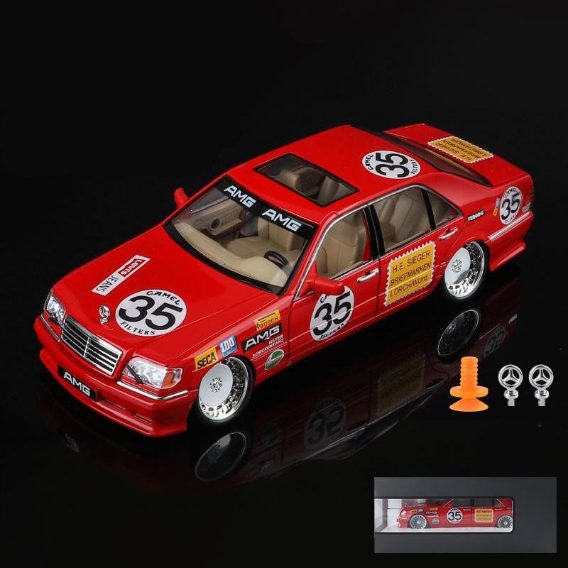 AATC1 1:24 Benz S W140 320SEL Luxury Cars Alloy Metal Diecast Model Car High Simulation Decoration Ornament Children Toys Car Collect