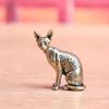 Brass Office Desktop Ornaments Couple Cat Desktop Bronze Sculpture Cat Decorative Figurines  Gift