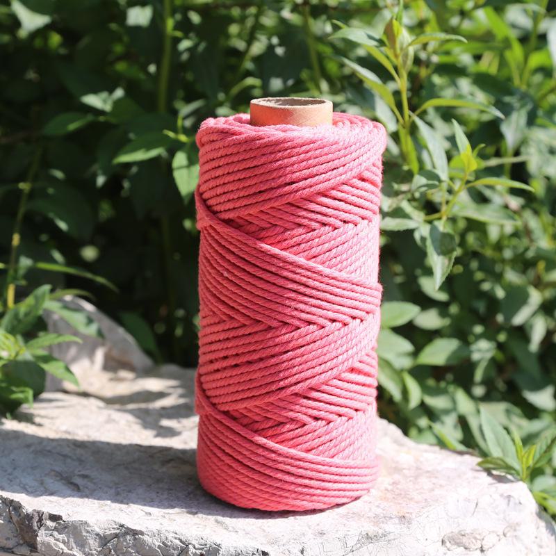 2 mm farbiges Baumwollfadenseil für selbstgemachte dekorative geflochtene Wandteppiche