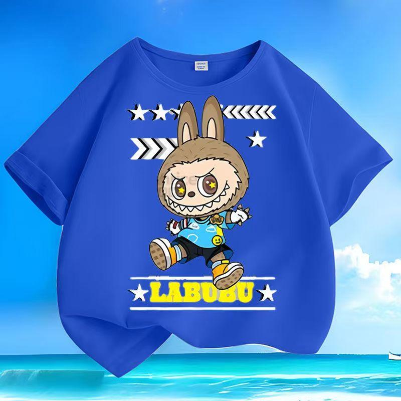 Explosiv LABUBU-docka 3D-tryckt barn-t-shirt Pojkar och flickor Sommar sval topp Gåva till barn