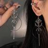 Nouvelles Boucles d'Oreilles Longues Cercle Large Oeil de Diable Croissant de Lune Exagéré Pour Femmes Bijoux Vintage Accessoires Cadeau