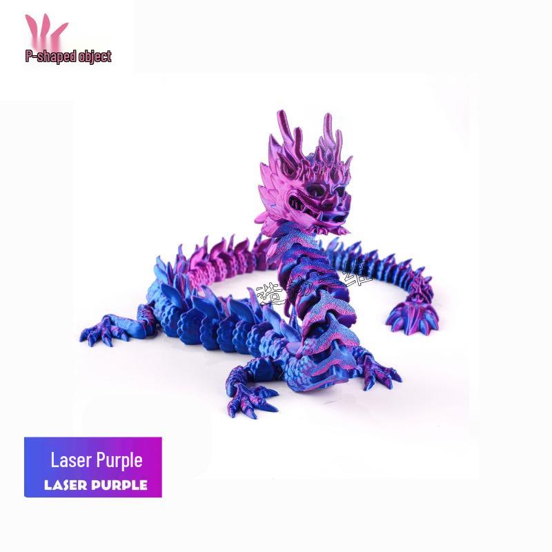 3D Printed Articulated Chinese Dragon Toy Ornament 30 cm
